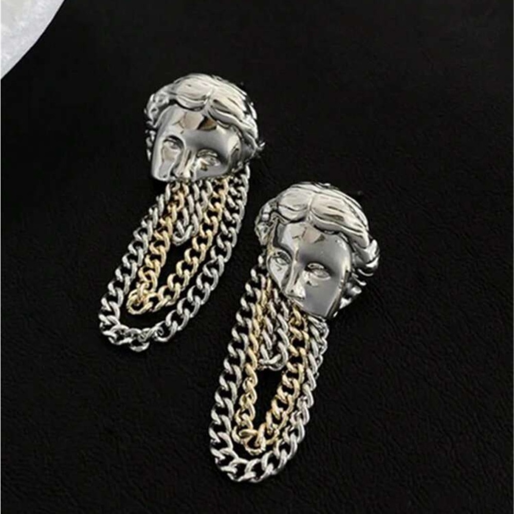 AURELIA Medusa Chain Cascade Earrings
